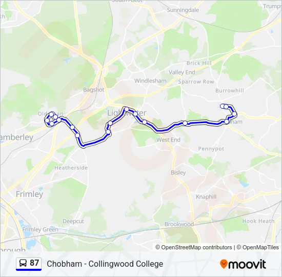 87 Bus Line Map