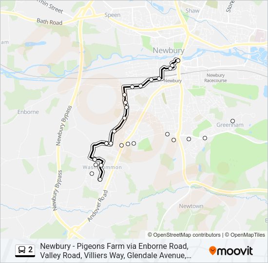 2 Bus Line Map