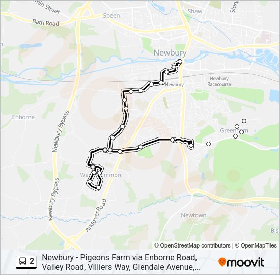 2 Bus Line Map