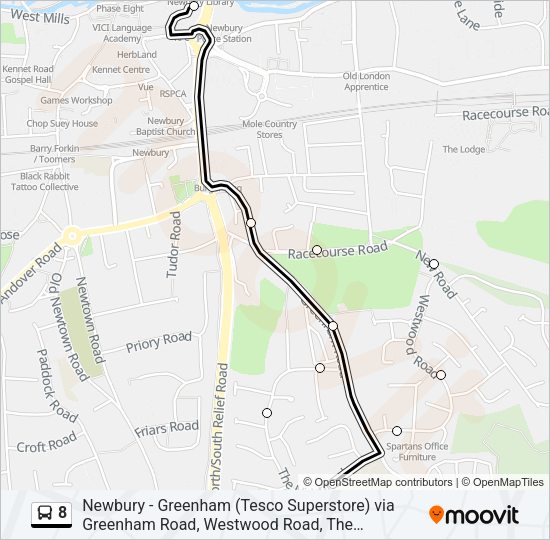 8 Bus Line Map