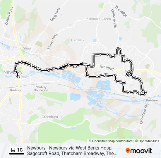 1C Bus Line Map