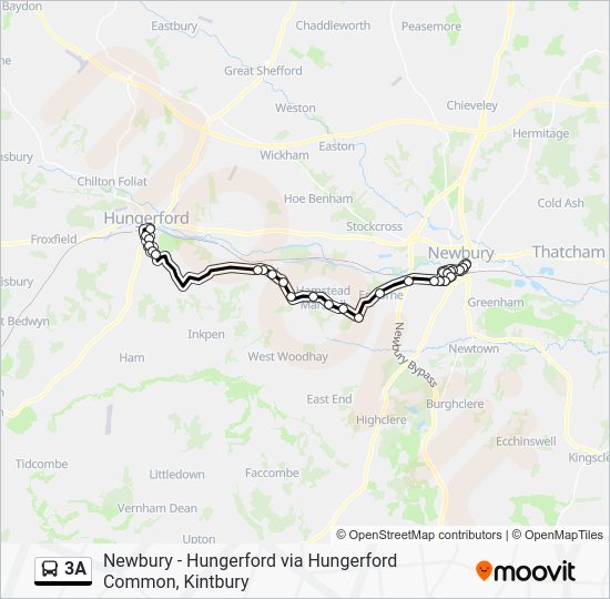 3A Route: Schedules, Stops & Maps - Hungerford (Updated)