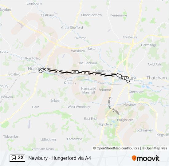 3X bus Line Map