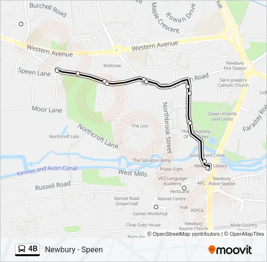 4B Bus Line Map