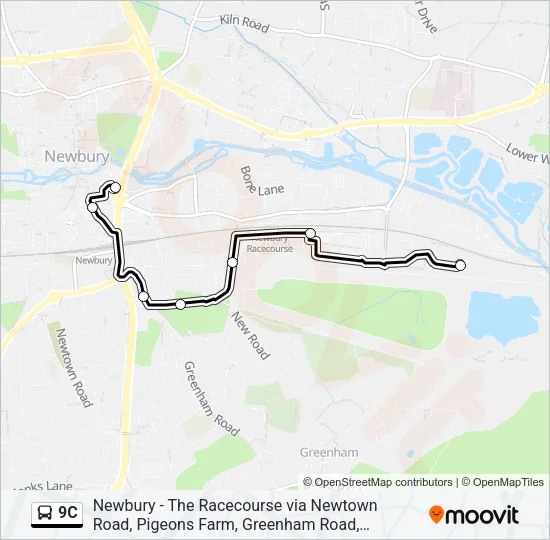 9C Bus Line Map