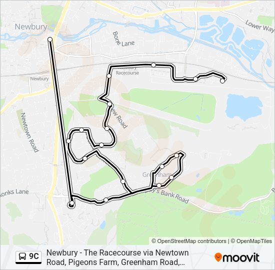 9C Bus Line Map