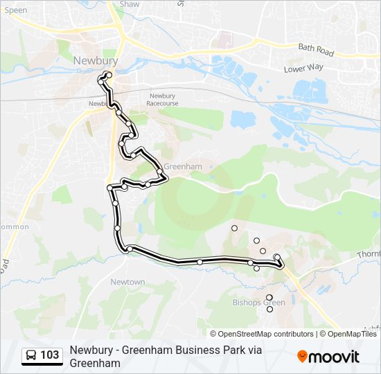 103 Bus Line Map