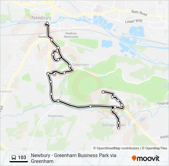 103 Bus Line Map