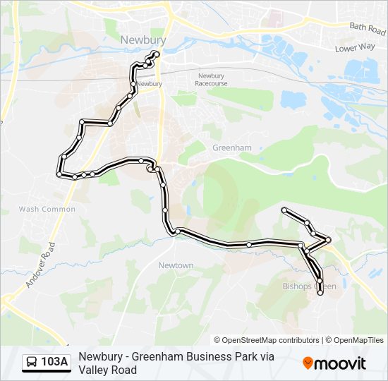 103A Bus Line Map