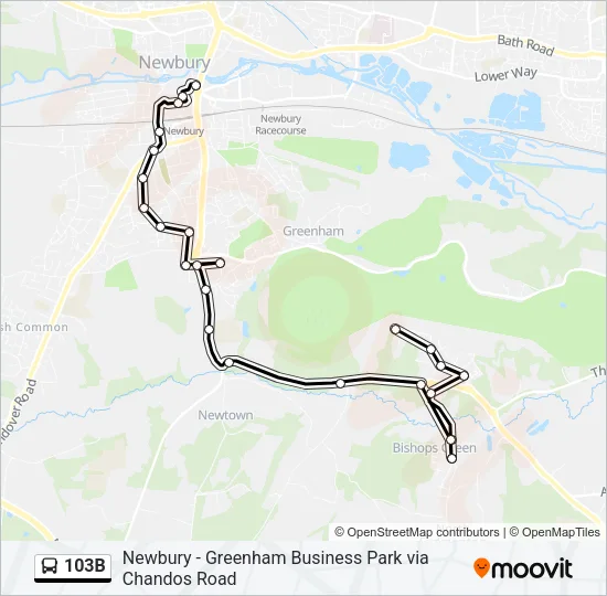 103B Bus Line Map