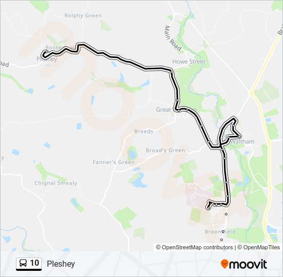 Cct Bus Schedule Route 10 10 Route: Schedules, Stops & Maps - Pleshey (Updated)