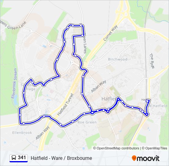 341 Route Schedules Stops Maps Hatfield Updated 
