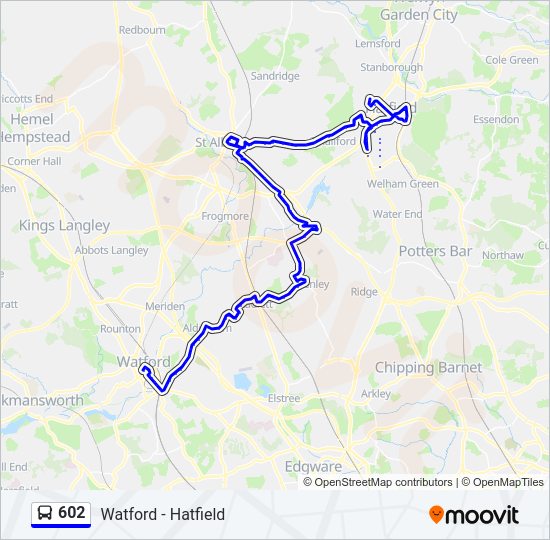 602 Bus Line Map