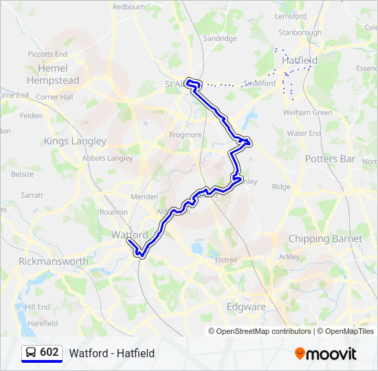 602 Bus Line Map