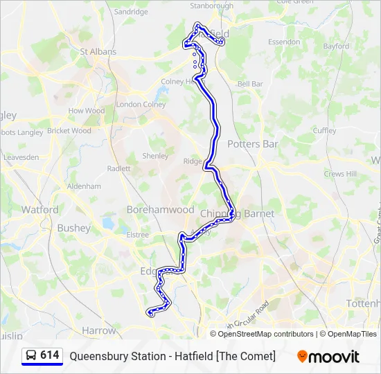 614 Route: Schedules, Stops & Maps - Hatfield (Updated)
