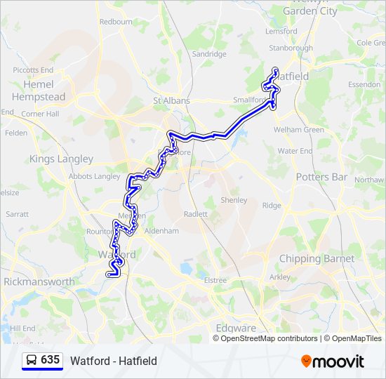 635 Route: Schedules, Stops & Maps - Watford (Updated)