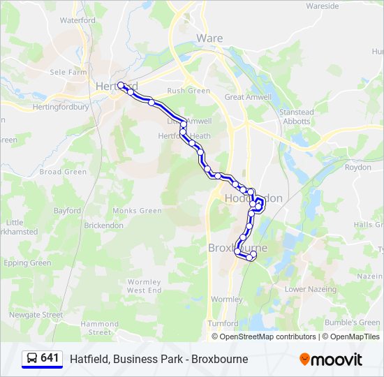 641 Route: Schedules, Stops & Maps - Hertford (Updated)