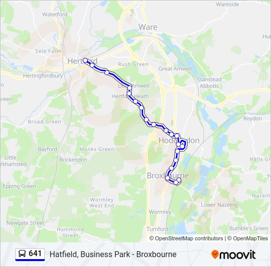 641 Bus Line Map