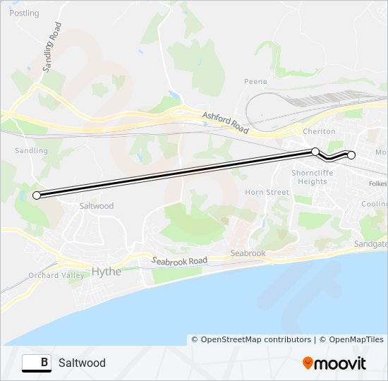 B Route: Schedules, Stops & Maps - Saltwood (Updated)