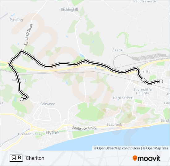 B Bus Line Map