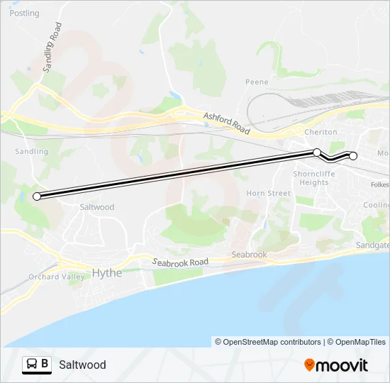 B Bus Line Map
