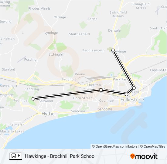 E Bus Line Map