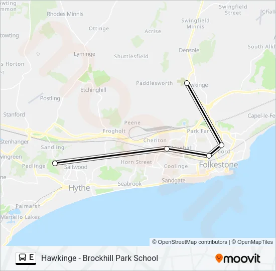 E Bus Line Map