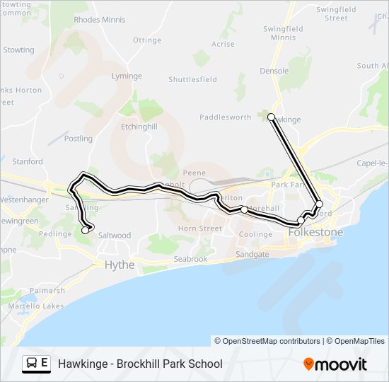 E Bus Line Map