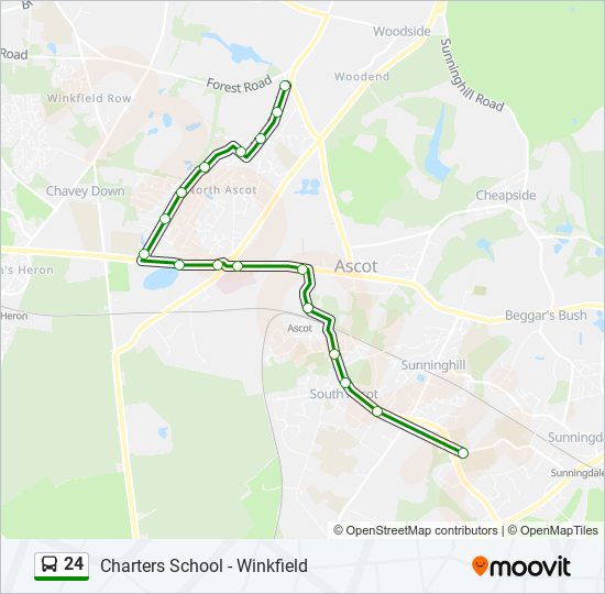 Bus 24 Route Map 24 Route: Schedules, Stops & Maps - Brookside (Updated)