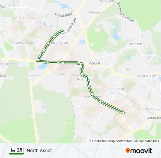 25 bus Line Map