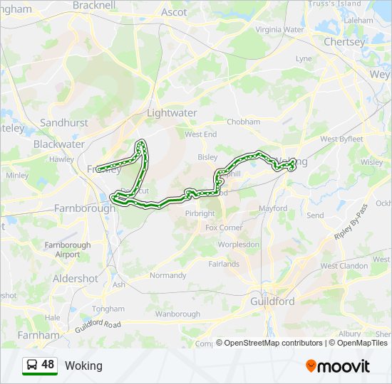 Bus 48 Route Map 48 Route: Schedules, Stops & Maps - Woking (Updated)