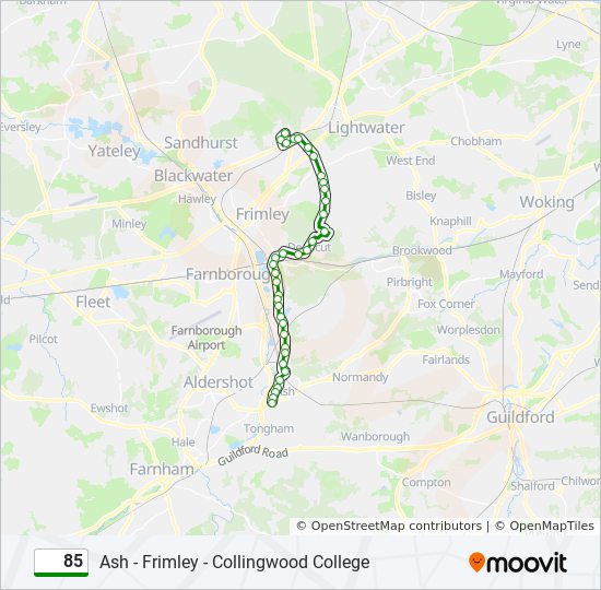 85 Route: Schedules, Stops & Maps - Ash (Updated)