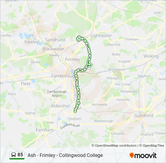 85 Bus Line Map