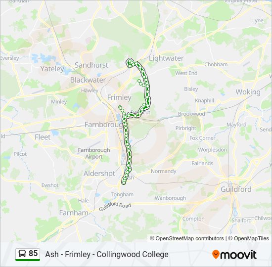 85 Bus Line Map