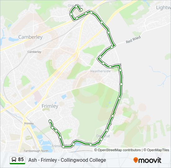 85 Bus Line Map