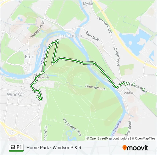 P1 Bus Line Map