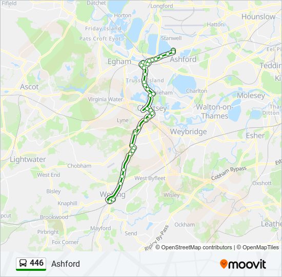 446 bus Line Map