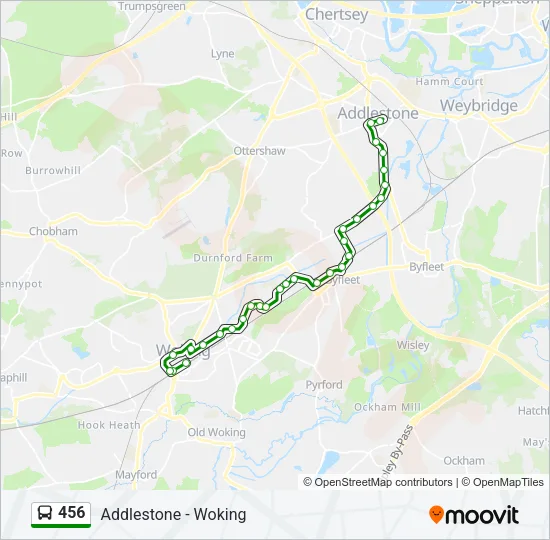 456 Bus Line Map