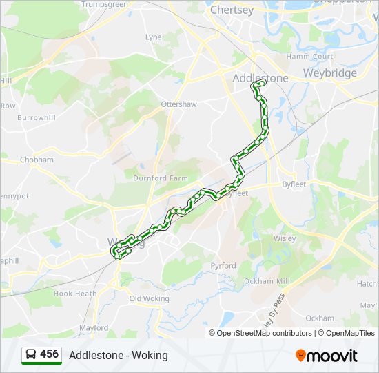 456 bus Line Map