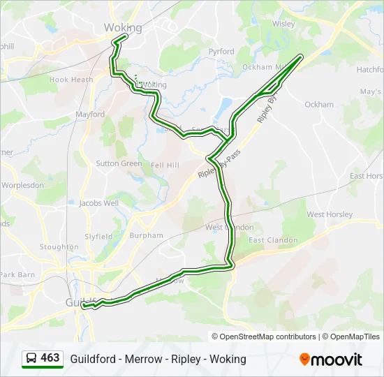 463 Bus Line Map
