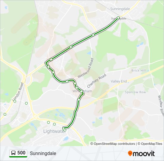 500 Bus Line Map