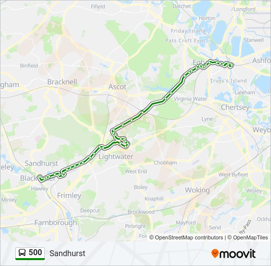 500 Bus Line Map