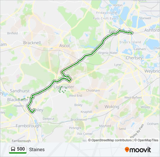 500 Bus Line Map