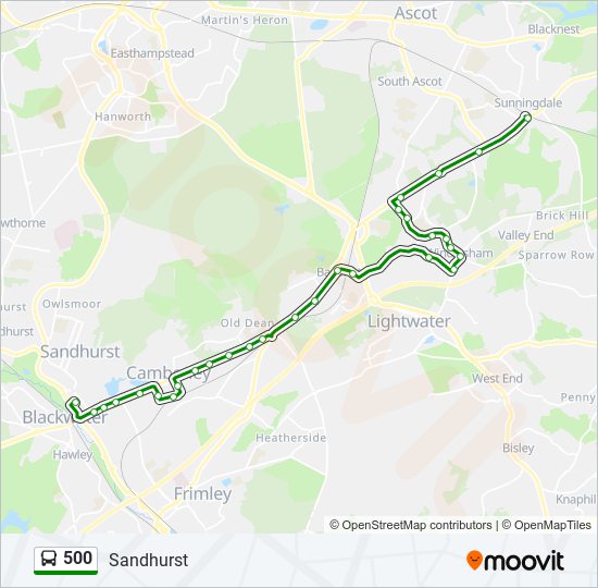 500 Route Schedules Stops Maps Sandhurst Updated 500-route-schedules-stops-maps-sandhurst-updated