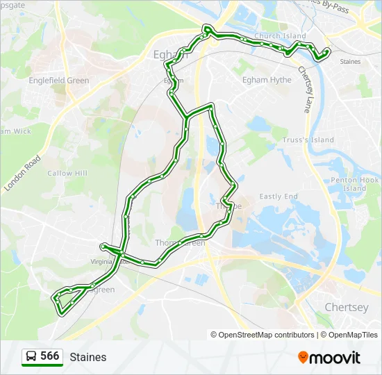 566 Bus Line Map
