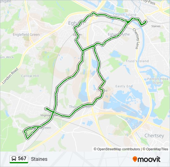 567 Bus Line Map