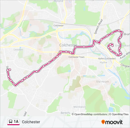 1A Bus Line Map