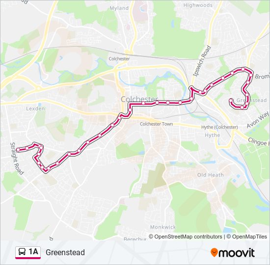 1A bus Line Map