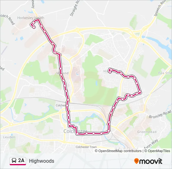 2A Bus Line Map