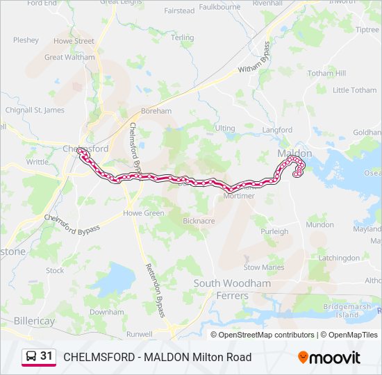 31 Bus Line Map